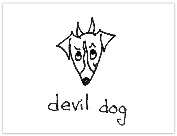 Canvas Tote Bag, Devil Dog