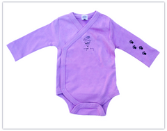 Baby: Lavender Long Sleeve Cross Body Onesie